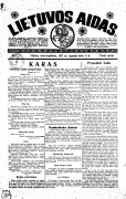 „Lietuvos aido" pirmasis numeris, išėjęs Vilniuje 1917 m. rugsėjo 6 dieną, V. Žeimanto nuotr.